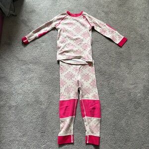 Helly Hansen Pink and Cream Merino Wool base layer set